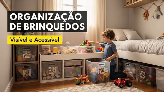 Organização de Brinquedos Visível e Acessível: Envolver a Criança