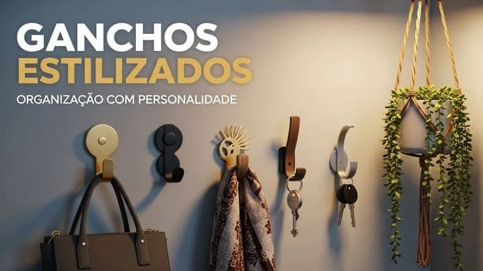 Ganchos Estilizados: Organize Chaves e Bolsas com Elegância