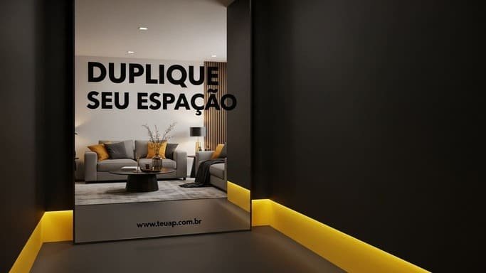 Espelhos que Duplicam o Ambiente