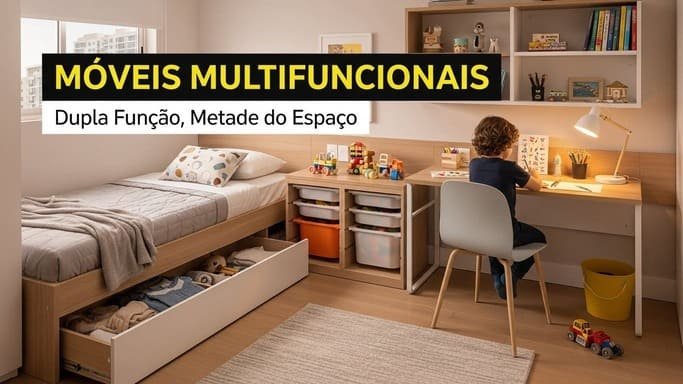 Móveis Multifuncionais: Dupla Função, Metade do Espaço