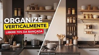 ORGANIZAÇÃO VERTICAL LIBERA ESPAÇO NA BANCADA