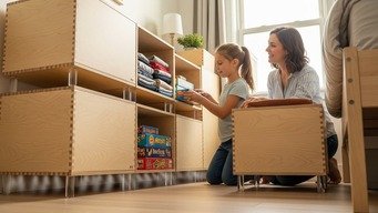 Caixas Modulares Empilháveis com Pés Invisíveis