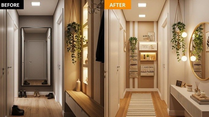 Corredor Pequeno: 10 Truques para Espaço Estiloso e Funcional