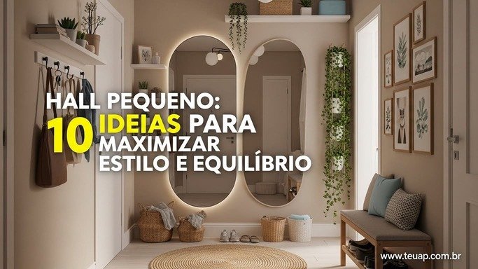 Hall Pequeno: 10 Ideias para Maximizar Estilo e Equilíbrio