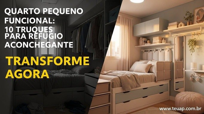 Quarto Pequeno Funcional: 10 Truques para Refúgio Aconchegante
