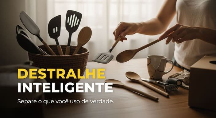 Comece pelo “destralhe inteligente” (sem apego, com estratégia)