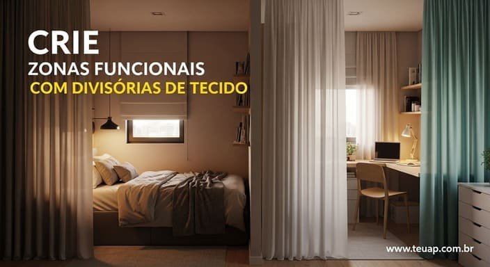 Crie Zonas Funcionais com Divisórias de Tecido