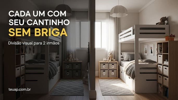Divida o quarto em “territórios” (sem parede, sem obra)