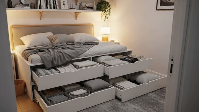 Cama com Armazenamento Integrado: Maximize Cada Centímetro