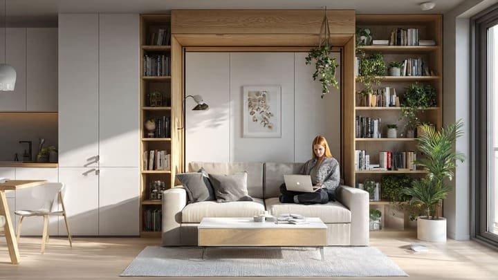 Defina Zonas Multifuncionais com Móveis Versáteis