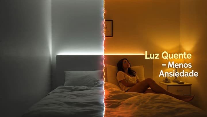 Use luz quente e baixa para “enganar” a ansiedade (no bom sentido)