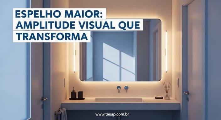 Use um espelho maior (sim, ele muda a sensação do ambiente)