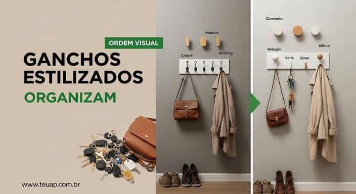 Instale Ganchos Estilizados para Organização Inteligente