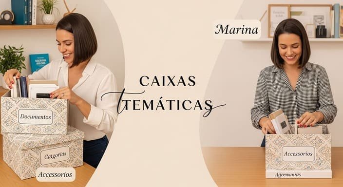 Utilize Caixas Temáticas para Organização Visual
