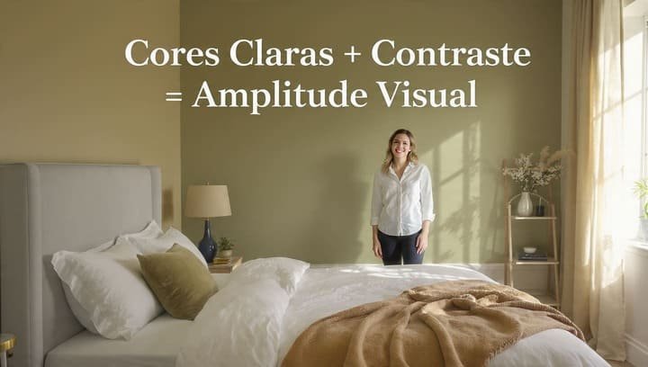 Aposte em cores claras (mas com contraste) para ampliar sem virar “hospital”