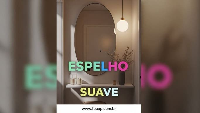 Espelho “suave” para ampliar e acalmar (sem pesar o ambiente)