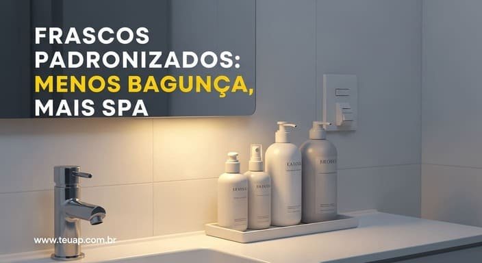 Troque embalagens grandes por frascos menores e padronizados