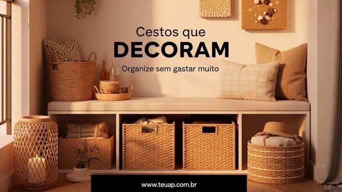 Troque “pilhas” por cestos bonitos (organização que decora)