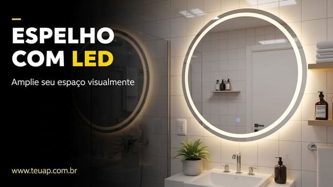 Espelho com Iluminação LED: Amplie Visualmente o Espaço