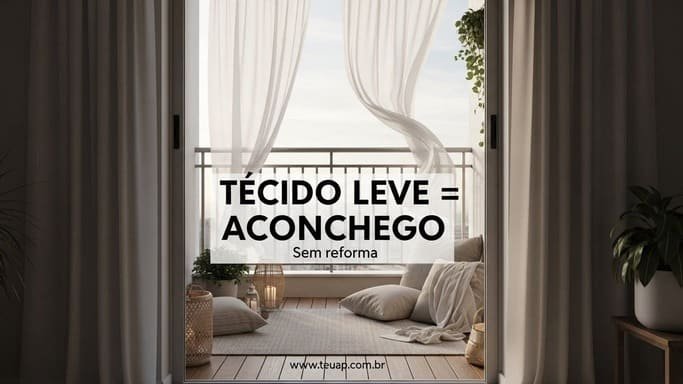 Tecidos leves: o truque barato que dá clima de refúgio