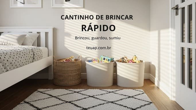 Crie uma “zona de brincar” que some em 2 minutos