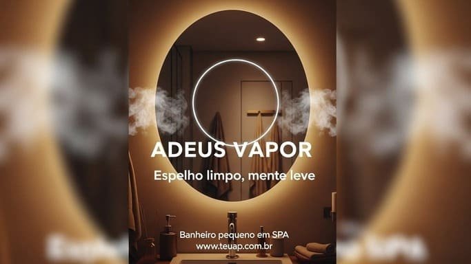 Espelho com película antiembaçante: conforto real no pós-banho