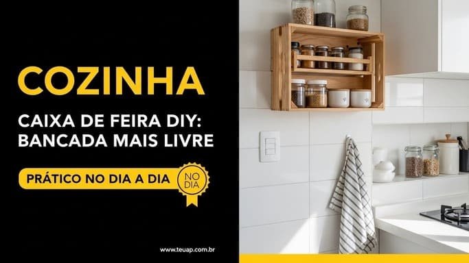 Nicho na cozinha para temperos e itens de uso diário