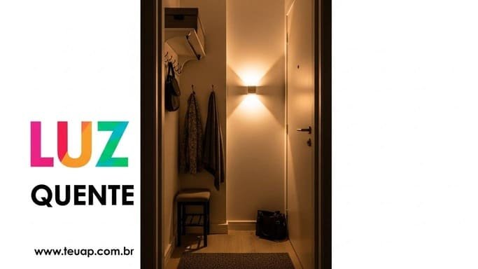 Luz quente e direcionada (o truque mais barato para “casa relaxante”)