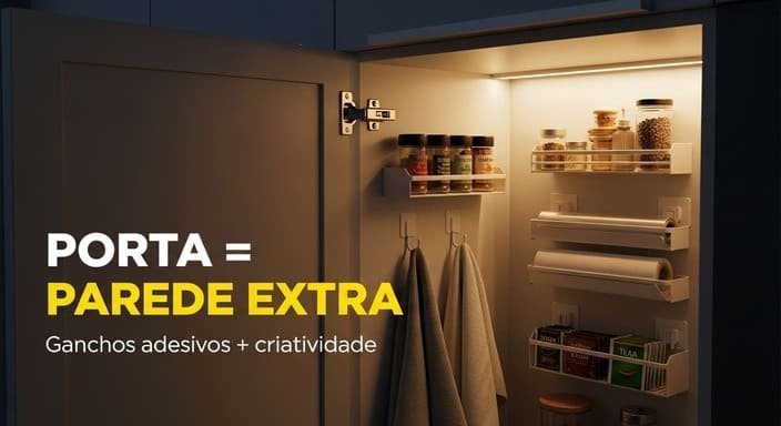 Use a porta do armário como “parede extra”
