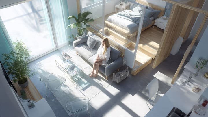 Opte por Móveis com Pernas Altas e Visuais Leves