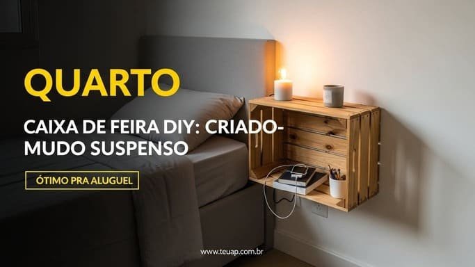 Nicho no quarto como criado-mudo suspenso (ótimo para aluguel)