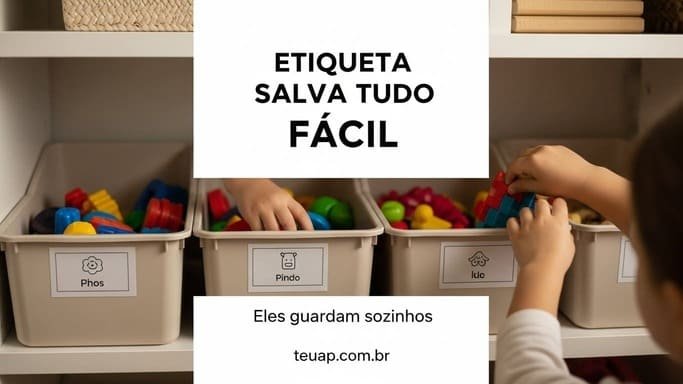 Etiquetas simples (a organização que a criança consegue manter)