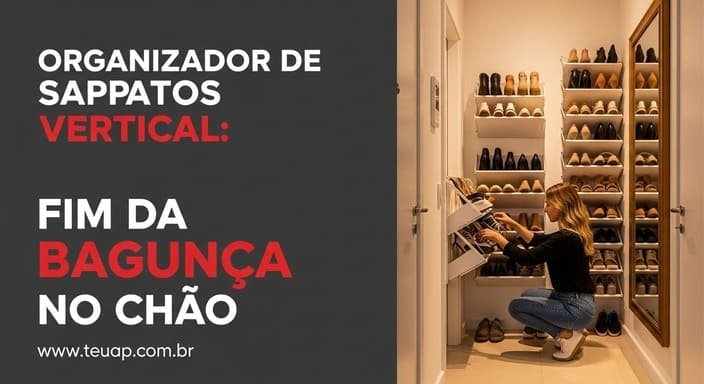 Organizador de Sapatos Vertical: Fim da Bagunça no Chão