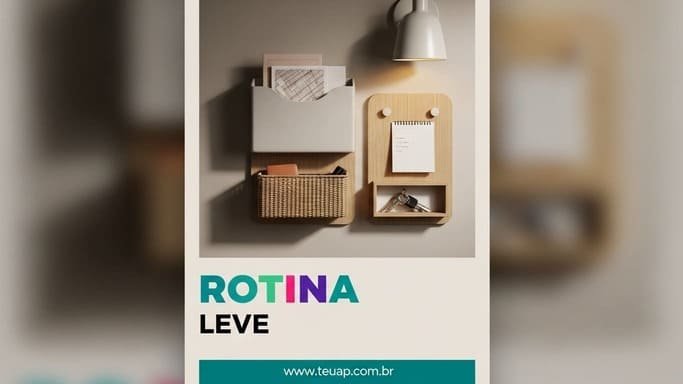 Parede funcional: um “quadro de rotina” sem cara de escritório