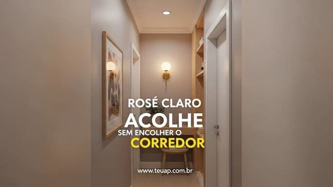 Rosé queimado clarinho + branco (acolhedor sem diminuir)
