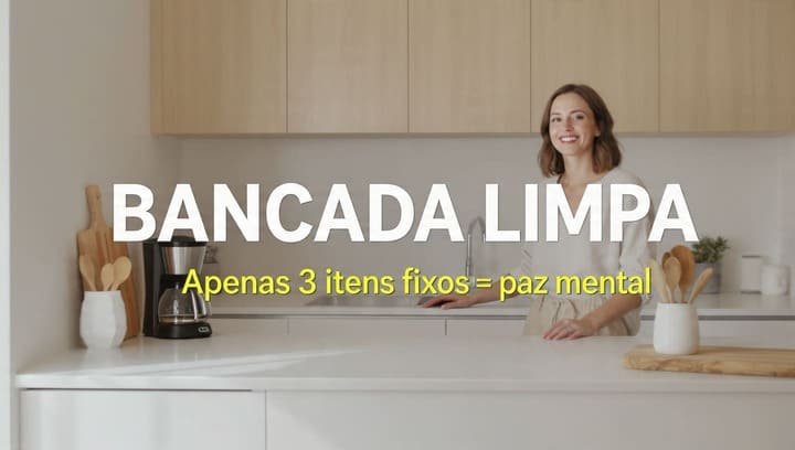 Bancada livre = mente mais leve (use só 3 itens “fixos”)