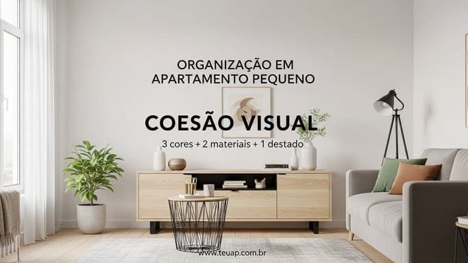 Decoração funcional: 3 cores, 2 materiais, 1 destaque
