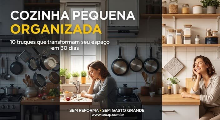Cozinha Pequena Organizada: 10 Truques de Organização que Transformam Seu Espaço em Funcional e Prático