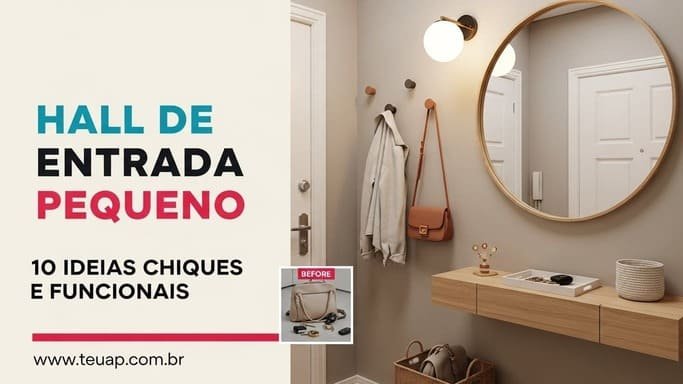 Hall de entrada pequeno: 10 ideias chiques e funcionais