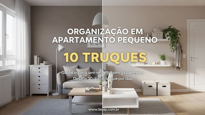 Organização em apartamento pequeno: 10 truques práticos