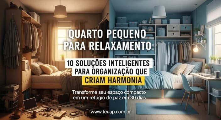Quarto Pequeno para Relaxamento: 10 Soluções Inteligentes para Organização que Criam Harmonia