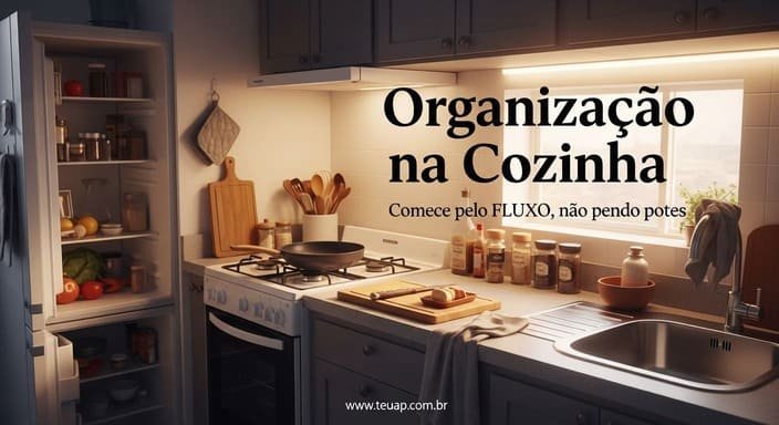 Organização na Cozinha começa pelo fluxo (e não pelos potes bonitos)