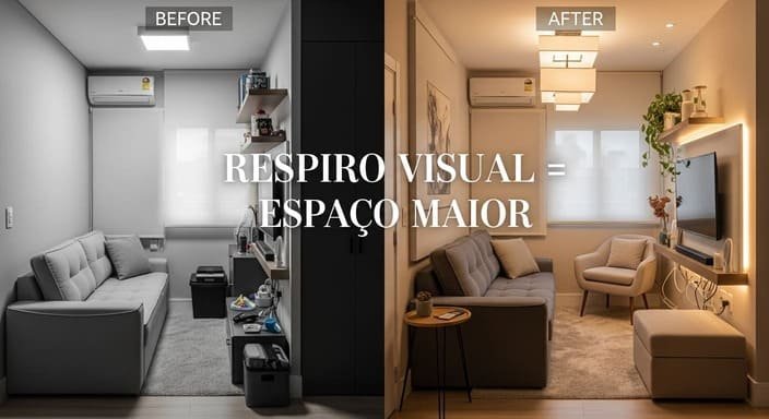 Pare de encostar tudo na parede (o truque do “respiro”)