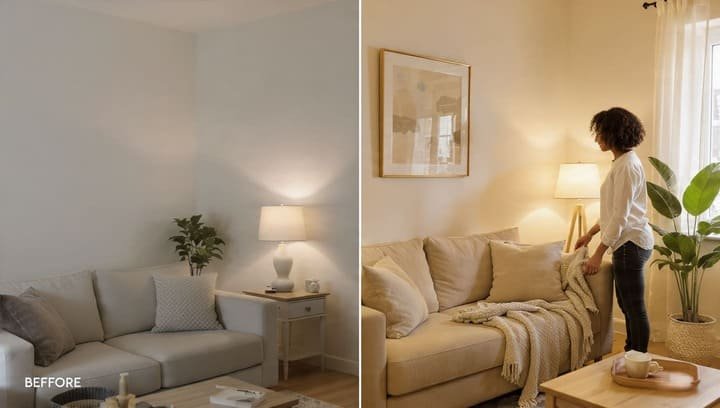 Antes e depois: decoração do zero com aconchego e baixo custo