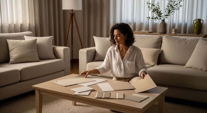 Escolhendo cores neutras com método para um lar aconchegante