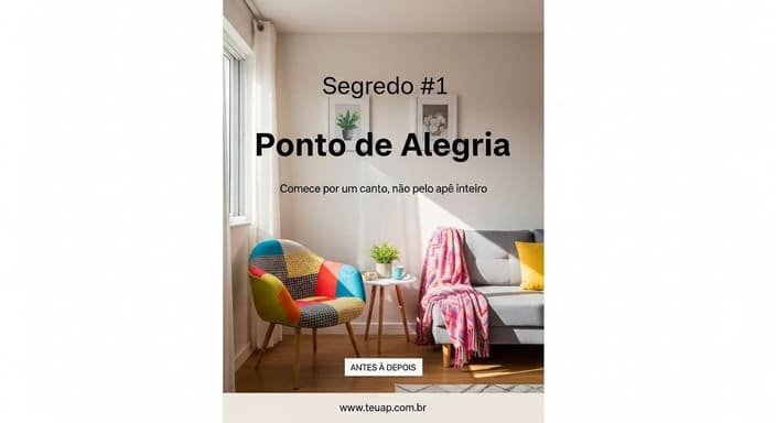 Comece pelo “ponto de alegria” (não pelo apê inteiro)