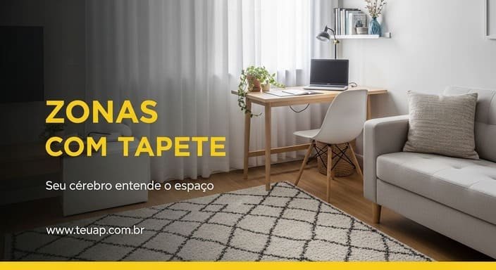 Crie “zonas” com um tapete (simples e muito potente)