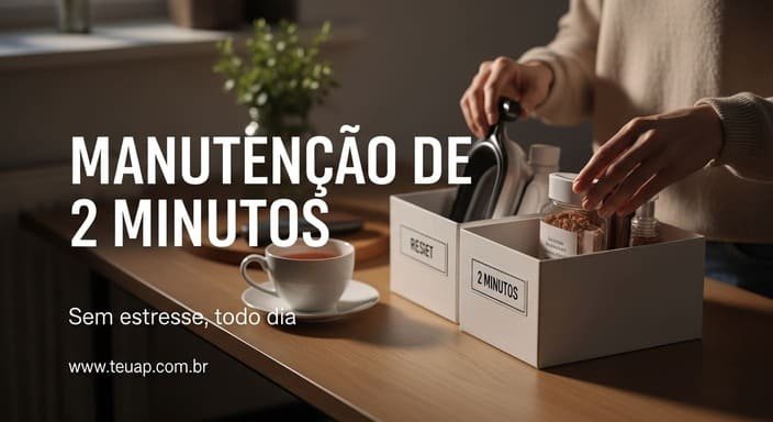 A manutenção de 2 minutos (o “sem estresse” mora aqui)