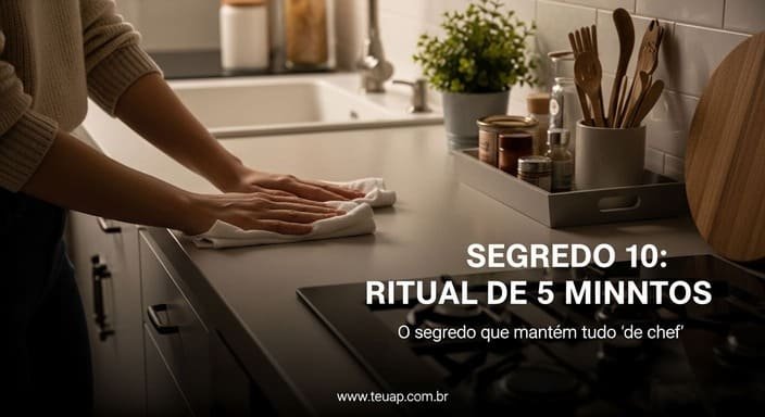 Ritual de 5 minutos (o segredo que mantém tudo “de chef”)