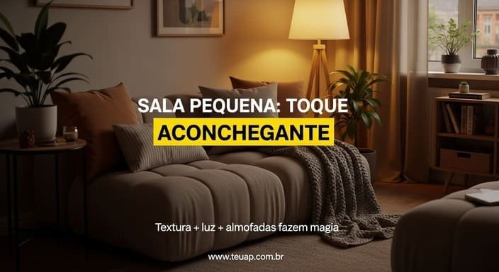 A “assinatura acolhedora”: almofadas modulares + textura + ponto quente